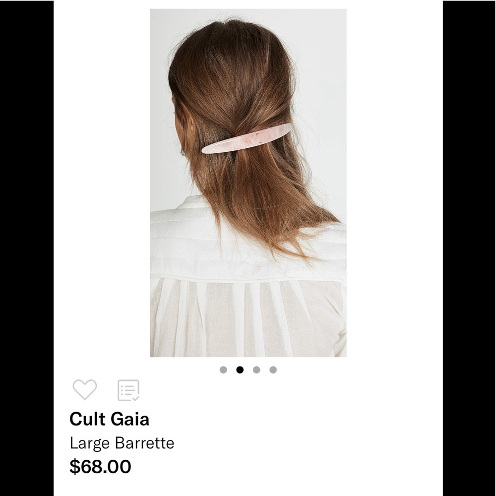 NIB Cult Gaia Large Pink Barette